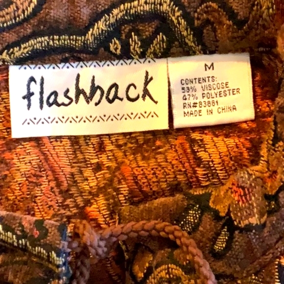 Flashback, Vintage Tapestry Brocade Jacket in Earth Tones- Medium - Picture 8 of 9